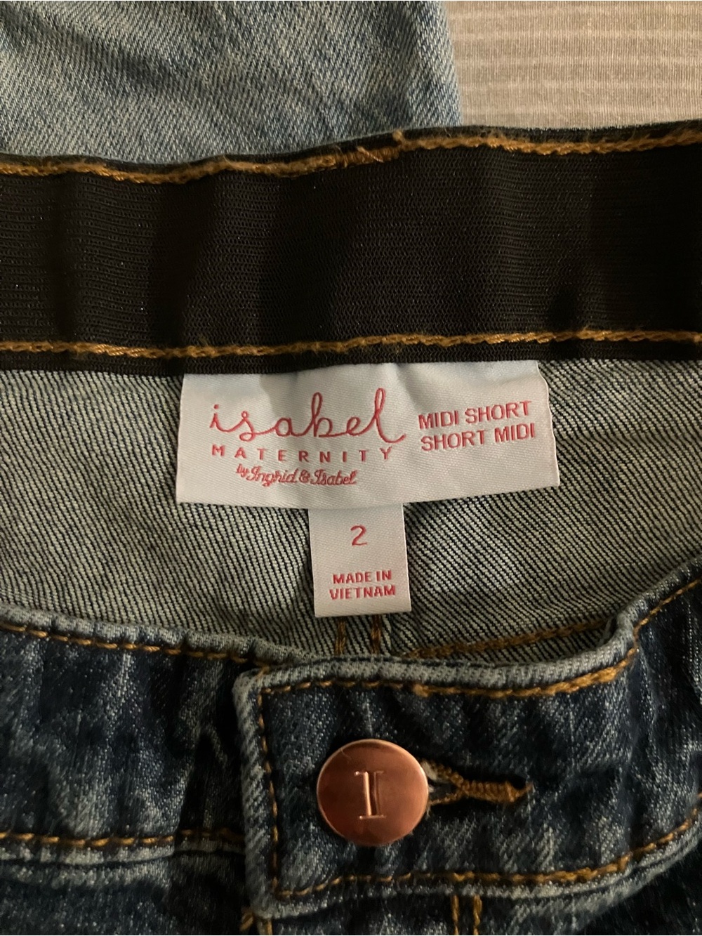 Maternity Denim Shorts - Dark Wash and Light Wash Bundle - Picture 3 of 10